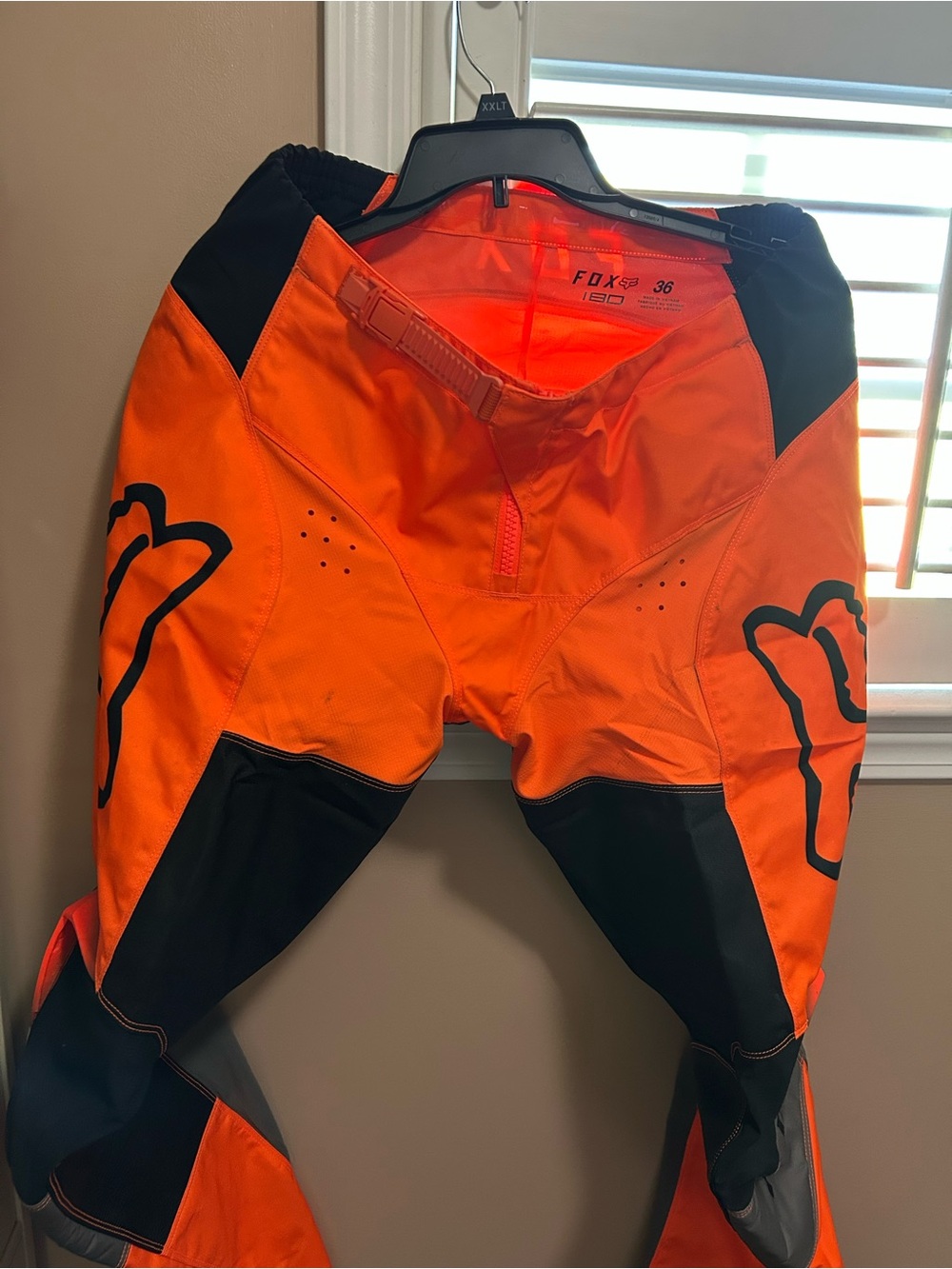 Fox Menโs Orange and Black Athletic MX Shorts